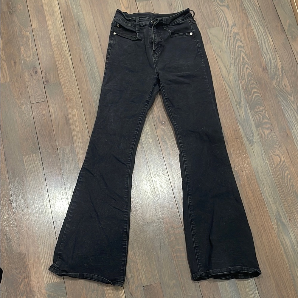 Women's Black Flare Jeans